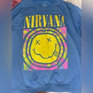 Alter’d state Nirvana Sweatshirt, blue, size xs